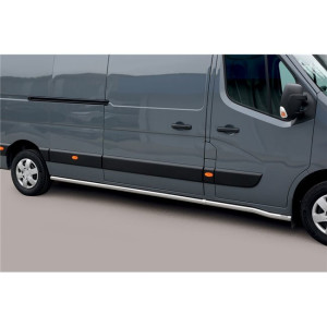 Side Bars | Renault | Master 2010-2019 4d bes. / Master 2019- 4d bes. | L3 | RVS Side Protection rvs zilver