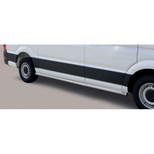 Side Bars | geschikt voor Volkswagen | Crafter Kombi 17- 4d bus. | MWB | RVS Side Protection rvs zilver