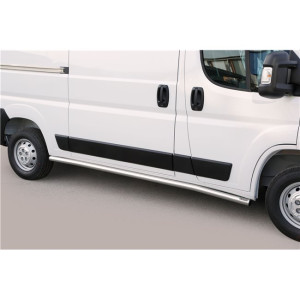 Side Bars | Opel | Movano 21- 4d bus | LWB | RVS Side Protection rvs zilver
