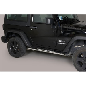 Side Bars | geschikt voor Jeep | Wrangler 11-17 2d suv / Wrangler 19-21 3d suv | RVS Design Side Protection rvs zilver