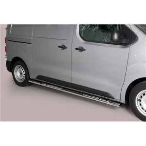 Side Bars | Fiat | Scudo 22- 4d bus | MWB | RVS Design Side Protection rvs zilver