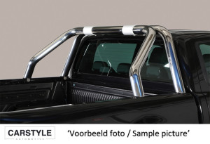 Roll Bar | geschikt voor Volkswagen | Amarok Dubbele Cabine 11-16 4d pic. / Amarok Dubbele Cabine 16- 4d pic. | Design | rvs zilver RVS