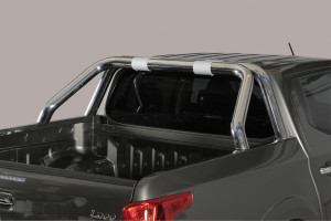 Roll Bar | Mitsubishi | L200 15- 4d pic. | D.C. | 2-pijps | rvs zilver RVS