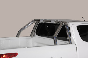 Roll Bar | geschikt voor Mitsubishi | L200 15- 2d pic. | C.C. | 2-pijps | rvs zilver RVS