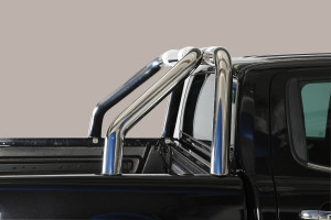Roll Bar | geschikt voor Nissan | Navara 16- 2d pic. / Navara 16- 4d pic. | Design | rvs zilver RVS