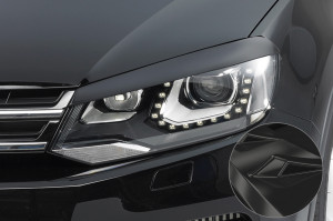 Koplampspoilers | geschikt voor Volkswagen | Touareg 10-14 5d suv. / Touareg 14-18 5d suv. | type 7P | ABS-kunststof | Glanzend zwart