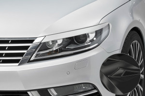 Koplampspoilers | geschikt voor Volkswagen | CC 12-14 4d sed. | type 35 | facelift | ABS-kunststof | Glanzend zwart