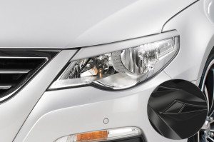 Koplampspoilers | geschikt voor Volkswagen | Passat CC 08-12 4d sed. | type 35 | pre-facelift | ABS-kunststof | Glanzend zwart