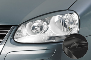 Koplampspoilers | Volkswagen | Golf 03-08 3d hat. / Golf 03-08 5d hat. / Jetta 05-11 4d sed. | ABS-kunststof | Glanzend zwart