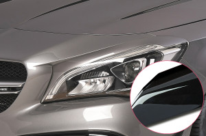 Koplampspoilers | geschikt voor Mercedes-Benz | CLA-klasse Coupé 13-19 4d sed. C117 / CLA-klasse Shooting Brake 15-19 5d sta. X117 | ABS-kunststof | zwart Glanzend
