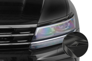 Koplampspoilers | geschikt voor Volkswagen | Tiguan 16-20 5d suv. / Tiguan 20- 5d suv. / Tiguan Allspace 17-21 5d suv. / Tiguan Allspace 21- 5d suv. | ABS-kunststof | Glanzend zwart