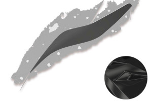Koplampspoilers | geschikt voor Ford | Mondeo 07-14 4d sed. / Mondeo 07-14 5d hat. / Mondeo Wagon 07-14 5d sta. | MK4 | ABS-kunststof | Glanzend zwart
