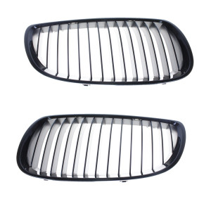Grillen set | Nieren | BMW E92/E93 2006-2010 | Zwart glanzende omlijsting, matte spijlen