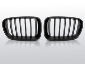 Grillen set | Nieren | BMW X3 F25 2010- 2014 | glanzend zwarte omlijsting matte spijlen