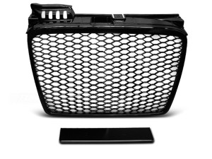 Grille | RS type | geschikt voor Audi A4 B7 2004-2008 | ABS Kunststof-glanzend-zwart