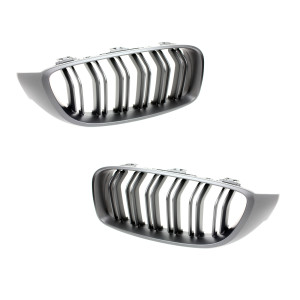 Grillen set | Nieren | geschikt voor BMW 4-Serie F32 F33 F36 | Performance M4 look | zwart mat