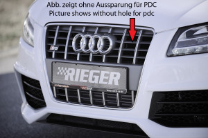 Grill geschikt voor Audi S5 (B8), platinumgrau | A5 (B8/B81): 06.07-07.11 (tot Facelift) - Coupé, Cabrio, Sportback A5 S5 (B8/B81): 06.07-07.11 (tot Facelift) - Coupé, Cabrio, Sportback | stuk abs | Rieger Tuning