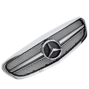 Grill | geschikt voor Mercedes-Benz C-Klasse W205 2014-2018 | AMG - Look | stuk abs | | chroom