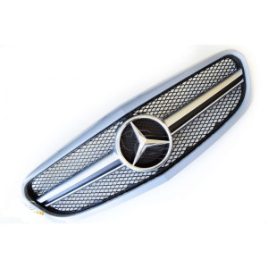 Grill | geschikt voor Mercedes-Benz C-Klasse W205 2014-2018 | AMG - Look | stuk abs | | chroomzwart