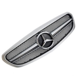 Grill | geschikt voor Mercedes-Benz C-Klasse W205 2014-2018 | AMG - Look | stuk abs | | zilver