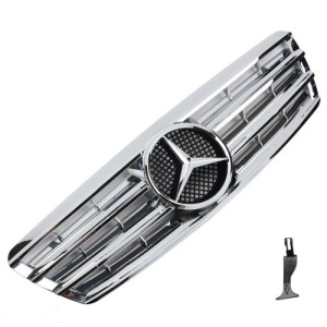 Grill | geschikt voor Mercedes-Benz C-Klasse W203 2000-2007 | CL AMG - Look | stuk abs | | chroom
