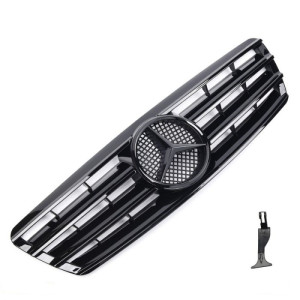 Grill | geschikt voor Mercedes-Benz C-Klasse W203 2000-2007 | CL AMG - Look | stuk glanzend abs | | zwart