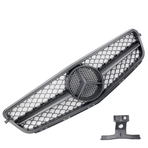Grill | geschikt voor Mercedes-Benz C-Klasse W204 2007-2014 | AMG - Look | stuk mat abs | | zwart