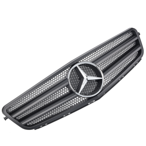 Grill | geschikt voor Mercedes-Benz | C-klasse 07-14 4d sed. W204 / C-klasse Coupé 11-15 2d cou. / C-klasse Estate 07-14 5d sta. | AMG-Look | zwart chroom mat