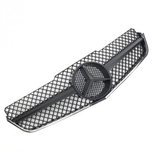 Grill | geschikt voor Mercedes-Benz E-Klasse W207 Coupé / Cabrio 2009-2013 | AMG - Look | stuk mat abs | | zwart