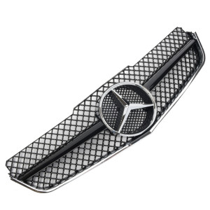 Grill | geschikt voor Mercedes-Benz E-Klasse W207 Coupé / Cabrio 2009-2013 | AMG - Look | stuk glanzend abs | | zwartchroom