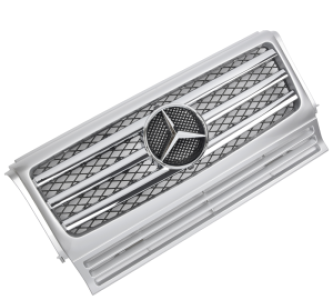 Grill | geschikt voor Mercedes-Benz G-Klasse W463 1990-2012 | AMG - Look | stuk abs | | chroomzilver