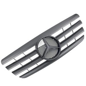 Grill | Mercedes-Benz E-Klasse W210 Sedan / S210 Estate 1999-2002 | AMG - Look | stuk mat abs | | zwart