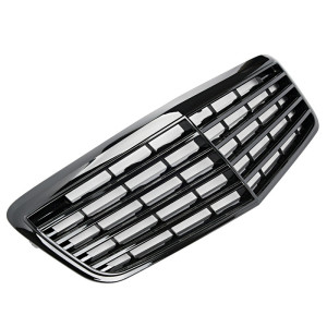 Grill | geschikt voor Mercedes-Benz E-Klasse W211 Sedan / S211 Estate 2006-2009 | AMG - Look | zonder logo | stuk glanzend abs | | zwart