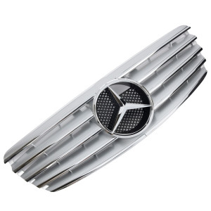 Grill | Mercedes-Benz E-Klasse W211 Sedan / S211 Estate 2002-2006 | AMG - Look | stuk abs | | chroomzilver