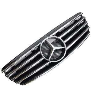 Grill | Mercedes-Benz E-Klasse W211 Sedan / S211 Estate 2002-2006 | AMG - Look | stuk abs | | zwartchroom