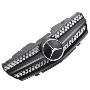 Grill | geschikt voor Mercedes-Benz SL-Klasse R230 2001-2006 | AMG - Look | stuk mat abs | | zwartchroom