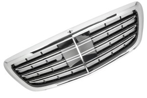 Grill | geschikt voor Mercedes-Benz | S-klasse 13-17 4d sed. W222 / S-klasse 17-20 4d sed. W222 | S63 / S65 AMG-Look | Night Vision | chroom/zwart | 01