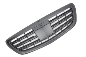 Grill | geschikt voor Mercedes-Benz | S-klasse 13-17 4d sed. W222 / S-klasse 17-20 4d sed. W222 | S63 / S65 AMG-Look | Night Vision | mat zwart | 02