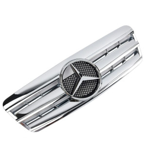 Grill | geschikt voor Mercedes-Benz | CLK-klasse 97-02 2d cou. / CLK-klasse Cabriolet 98-03 2d cab. | W208/C208/A208 | AMG-Look | chroom