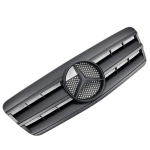 Grill | geschikt voor Mercedes-Benz | CLK-klasse 97-02 2d cou. / CLK-klasse Cabriolet 98-03 2d cab. | W208/C208/A208 | AMG-Look | zwart Mat