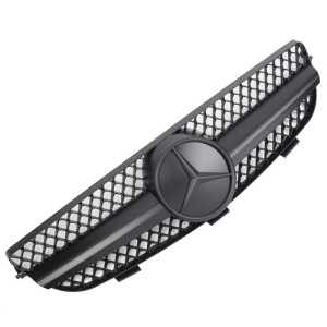 Grill | geschikt voor Mercedes-Benz CLK-Klasse W209 Coupé / Cabrio 2002-2010 | AMG - Look | stuk mat abs | | zwart