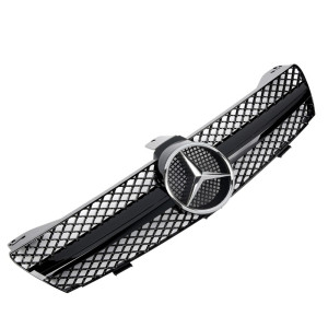 Grill | geschikt voor Mercedes-Benz CLS-Klasse W219 Sedan 2004-2008 | AMG - Look | stuk glanzend abs | | zwartchroom