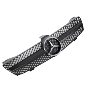 Grill | geschikt voor Mercedes-Benz CLS-Klasse W219 Sedan 2004-2008 | AMG - Look | stuk mat abs | | zwartchroom
