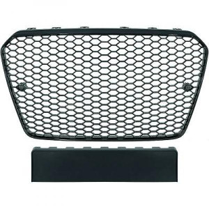 Grill | geschikt voor Audi | A5 Cabriolet 11-17 2d cab. / A5 Coupé 11-16 2d cou. / A5 Sportback 11-17 5d hat. | RS5-Look | zwart | z PDC