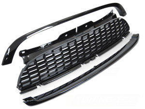Grill | geschikt voor Mini | 10-14 3d hat. R56 / Cabrio 09-16 2d cab. R57 / Clubman 10-15 4d sta. R55 | JCW-Style | mat zwart | 02