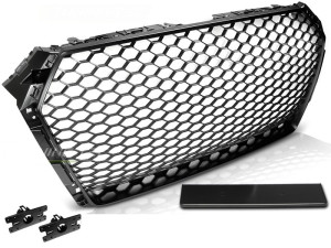 Grill | Audi | A4 15- 4d sed. / A4 Avant 2015-2019 5d sta. | B9 | RS-Style | ABS Kunststof zwart Mat