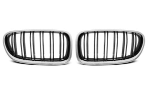 Nieren | geschikt voor BMW | 5-serie 10-13 4d sed. F10 / 5-serie 13-17 4d sed. F10 LCI / 5-serie Touring 10-13 5d sta. F11 / 5-serie Touring 13-17 5d sta. F11 LCI | M5-Look | chroom en zwart Glanzend