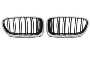 Nieren | geschikt voor BMW | 5-serie 10-13 4d sed. F10 / 5-serie 13-17 4d sed. F10 LCI / 5-serie Touring 10-13 5d sta. F11 / 5-serie Touring 13-17 5d sta. F11 LCI | M5-Look | chroom en zwart Mat en glanzend (combinatie)