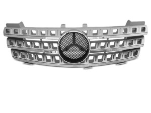 Grill | geschikt voor Mercedes-Benz | M-klasse 05-08 5d suv. W164 | ABS Kunststof chroom en zilver Mat en glanzend (combinatie) 580034002