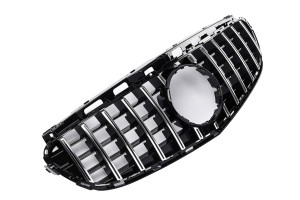 Grill | geschikt voor Mercedes-Benz | E-klasse 13-16 4d sed. / E-klasse Estate 13-16 5d sta. | W212 / S212 | PANAMERICANA - Look | Glanzend zwart en chroom